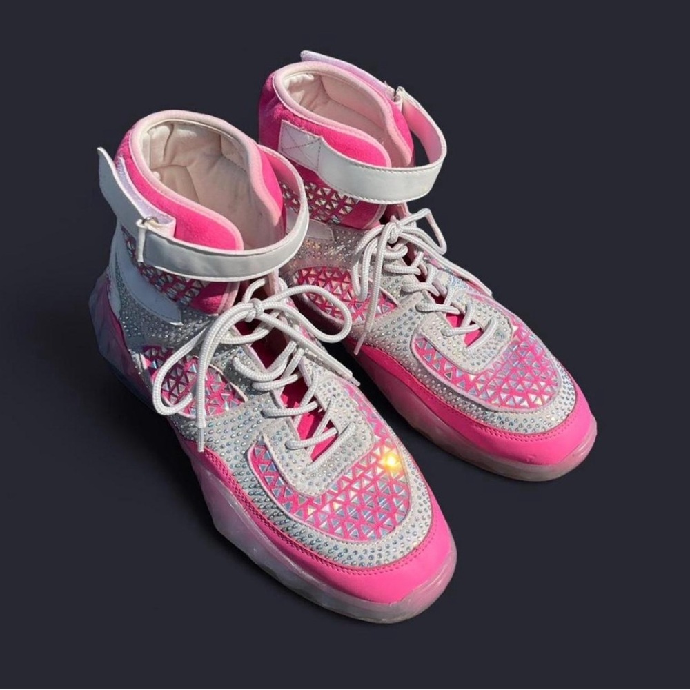 Cape Robbin Pink Rhinestone Sneakers